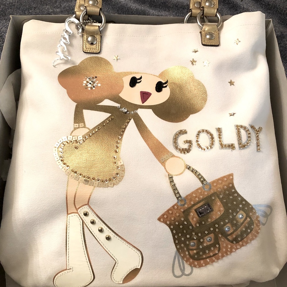 Coach poppy goldy satchel tote rare find discontinued